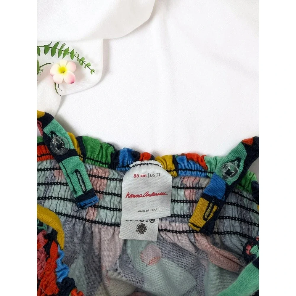 Hanna Andersson Ice Cream Print Organic Cotton Dress Set Size 85cm 2T